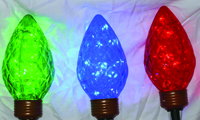 Santas Forest Path Markers, Multi Color, Led, Giant C9