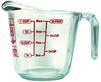 Anchor Hocking 551750L13 Measuring Cup, Glass, Clear
