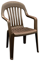 Adams 8254-60-3700 High Back Chair, 250 lb Capacity, Polypropylene Frame,