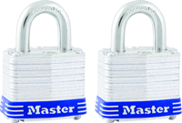 Master Lock 3T Keyed Padlock, 1-9/16 in W x 1-1/2 in H Body, 3/4 in H