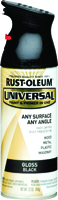 RUST-OLEUM UNIVERSAL 245196 Multi-Surface Gloss Spray Paint, Gloss, Black,