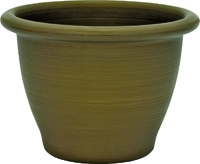 Southern Patio Toscana TN0912AB Planter, 6.55 in H, Round, Plastic, Antique