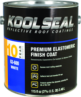 KOOL SEAL KS0063600-16 Elastomeric Roof Coating, White, 1 gal Pail