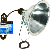 CCI 0151 Clamp Light, Incandescent Lamp, 150 W, 6 ft L Cord