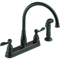 DELTA Windemere 21996LF-OB Kitchen Faucet, 2-Faucet Handle, 11-5/8 in H