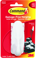 Command 17083 Designer Hook, 5 lb Weight Capacity, Plastic