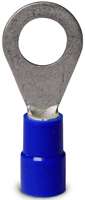 GB 20-104 Ring Terminal, 600 V, 16 to 14 AWG, Vinyl Insulation, Blue