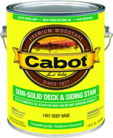 Cabot 1407 Deck and Siding Stain, Deep Base, Natural Flat, 1 gal