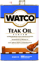 WATCO 67131 Teak Oil Finish, Flat/Matte, 1 gal Can