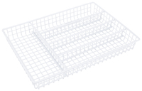 Simple Spaces Storage Tray, 14 In W X 10-1/4 In L X 1-3/4 In T, Steel, White