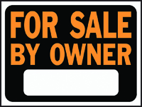 HY-KO Hy-Glo 3007 Identification Sign, For Sale By Owner, Fluorescent Orange
