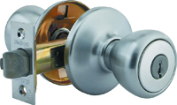 Kwikset 400T26DCPK6/400T2 Keyed Entry Knob, 1-3/8 to 1-3/4 in Thick Door,