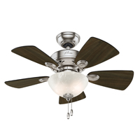 Watson 34" Indoor Brushed Nickel Ceiling Fan with Light Kit