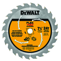 DeWALT DWAFV3724 Circular Saw Blade, 7-1/4 in Dia, Carbide Cutting Edge, 5/8