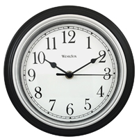 Westclox 46991A Wall Clock, Round, Analog, Black Frame