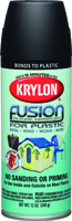 Krylon K02421007 Spray Paint, Satin, Black, 12 oz Can