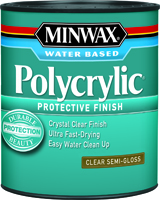 Minwax Polycrylic 24444 Protective Finish Paint, Crystal Clear, Semi-Gloss,