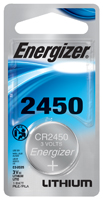 Energizer ECR2450BP Coin Cell Battery, CR2450 Battery, Lithium, Manganese