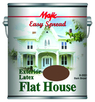 Majic Paints 8-2031-1 Exterior House Paint, Dark Brown, Flat, 1 gal Pail