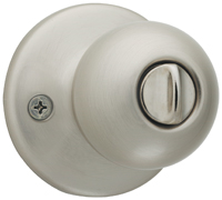 Kwikset 300P15CP Privacy Door Knob, 1-3/8 to 1-3/4 in Thick Door, Satin