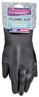 Spontex 33545 Heavy Duty Lined Rubber Gloves Black - Medium