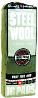 Homax 106602-06 Steel Wool Pad, #00-Grit, Very Fine, Metal