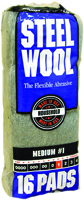 Homax 106604-06 Steel Wool Pad, #1-Grit, Medium, Metal