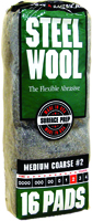 Homax 106605-06 Steel Wool Pad, #2-Grit, Medium, Metal
