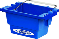 WERNER AC50-JB-3 Lock-in, Stepladder Job Bucket, Plastic, Blue
