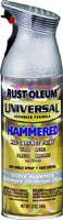 RUST-OLEUM UNIVERSAL 245219 Spray Paint, Hammered, Silver, 12 oz Can