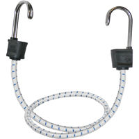 KEEPER Twin Anchor 06272 Bungee Cord, Hook End, 18 in L, Rubber