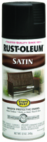 RUST-OLEUM STOPS RUST 7777830 Fast Dry Enamel Paint, Low Satin, Black, 12 oz