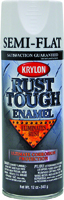 Krylon K09201007 Rust-Preventative Enamel Paint, Semi-Flat, White, 12 oz Can