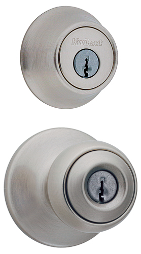 Kwikset 690P15CP6ALRCSK6 Knob Lockset, Keyed Key, 3 Grade, Satin Nickel