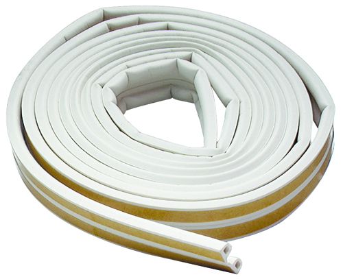 M-D 02576 Weatherstrip Tape, 17 ft L, 3/8 in W, EPDM, White