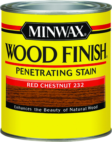 Minwax Wood Finish 70046000 Wood Stain, Red Chestnut, 1 qt Can