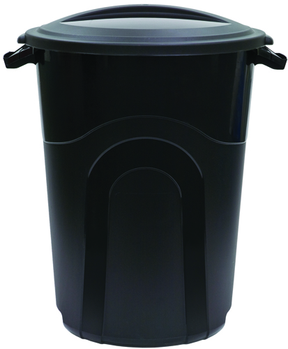 United Solutions TI0019 Trash Can, 32 gal Capacity, 26.34 in H, Snap-On Lid