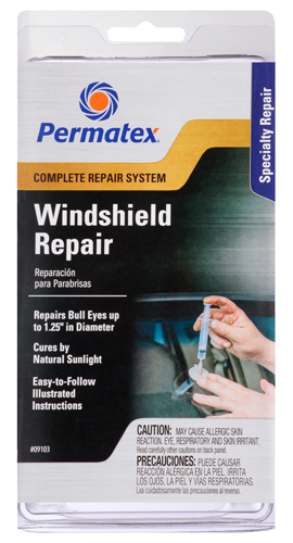 Permatex 09103 Windshield Repair Kit Clear, 0.025 fl-oz