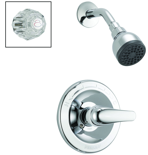 Peerless P188710 Shower Faucet, Full, Brass, Chrome