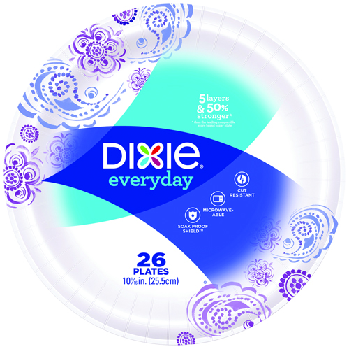 Dixie 15255 Disposable Plate, Paper