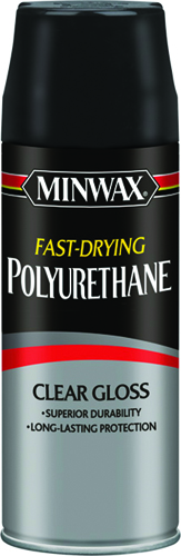 Minwax 33050000 Polyurethane Paint, Clear, Gloss, 11.5 oz Aerosol Can