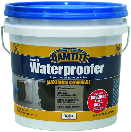 DAMTITE 01211 Powder Waterproofer, Powder, White, 21 lb Pail