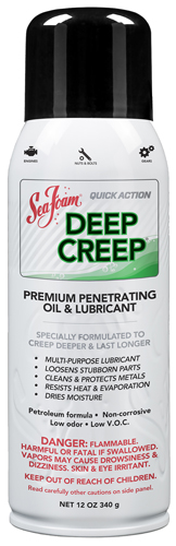 Deep Creep DC14 Penetrating Lubricant and Cleaner, 12 oz, Aerosol Can,