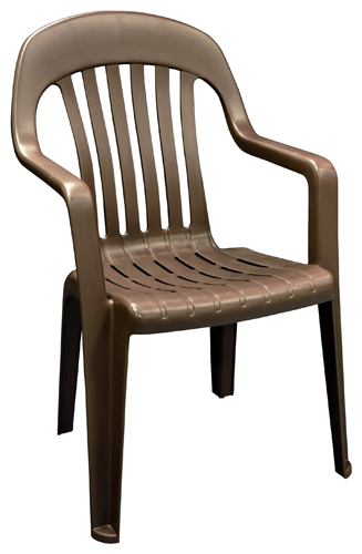 Adams 8254-60-3700 High Back Chair, 250 lb Capacity, Polypropylene Frame,