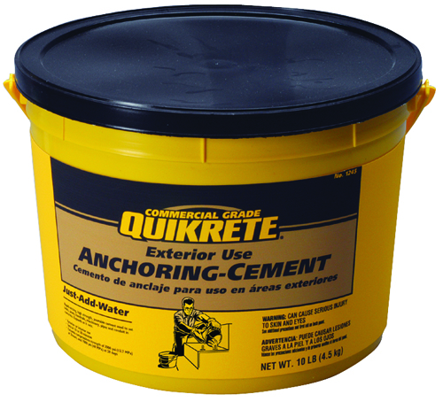 Quikrete 1245-11 Anchoring Cement, Brown/Gray, 10 lb Pail