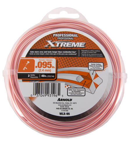 Arnold Xtreme Professional WLX-95 Trimmer Line, 0.095 in Dia, Monofilament