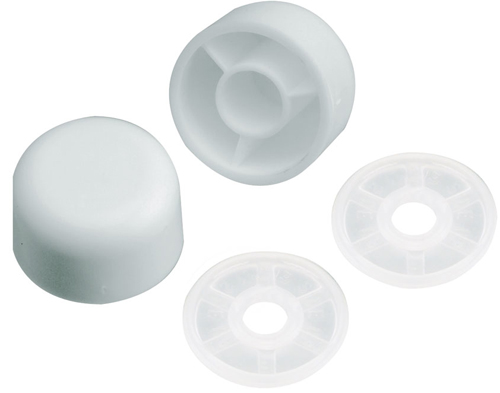 Plumb Pak PP835-30 Universal Bolt Cap, Plastic, White