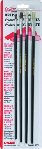 Linzer A444 Artist Paint Brush Set, Oil, Water-Based Paint, Long Handle