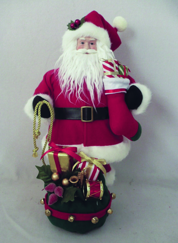 Hometown Holidays YHH11-026 Santa with Rope Figurine | 17in