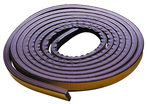 M-D 02550 Weatherstrip Tape, 17 ft L, 3/8 in W, EPDM, Brown